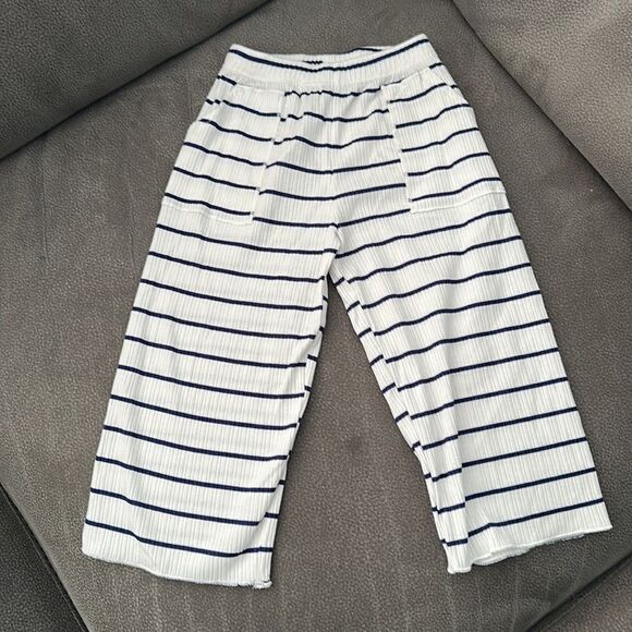 ZARA Kids | Navy / White | PRINTED RIBBED PANTS - Picture 5 of 10